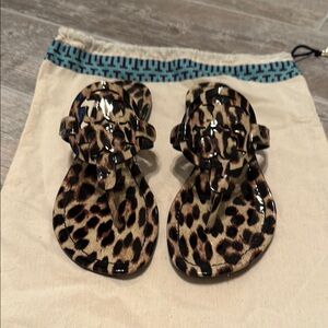Chic Leopard Print Sandals by Tory Burch
